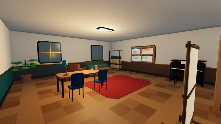 Westview's community room, where the photograph was taken